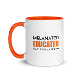 Melanated Educated Cafeinated Accent Color Mug